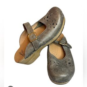 Dansko Gray Mary Jane Clogs